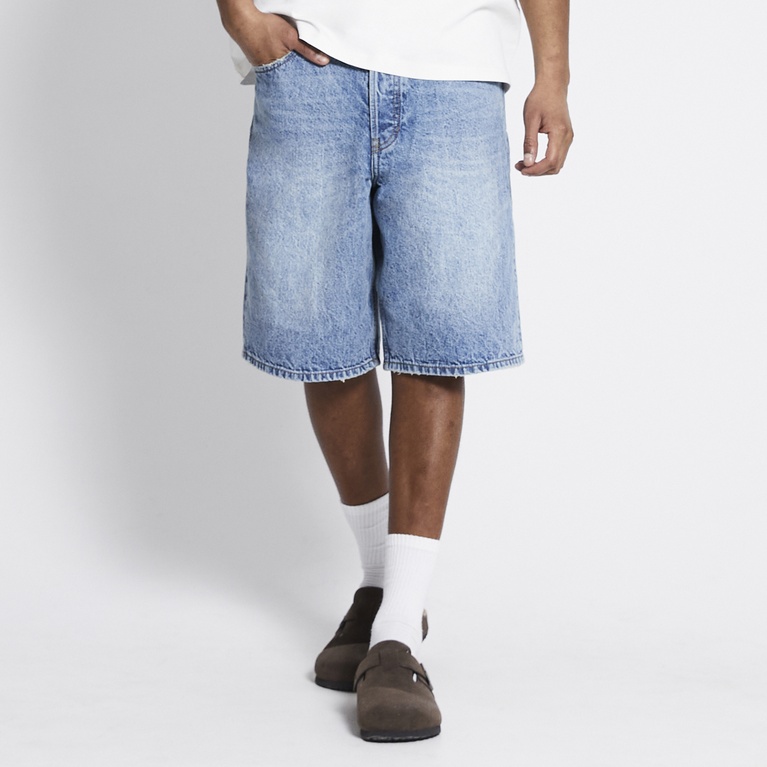 Baggy denim shorts "Nate" Light blue